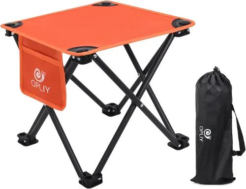 Miniatura 10 de Opliy Taburete de campamento, silla pequeña plegable de 13.5 pulgadas, taburete de campamento portátil para camping, pesca, senderismo, jardinería