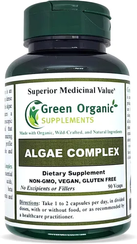 Algas, Fucoidan, Algas Verde Azul, Algas Kelp, Vejiga, Clorella, Espirulina, Musgo Irlandés, Dulse, 90 VCaps, Alta Absorbibilidad, Sin OGM, Sin