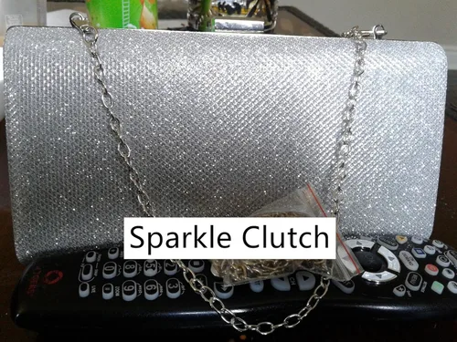 Miniatura 7 de Bolso de noche de plata con sobre vintage para mujer, para cóctel, boda, fiesta, plateado