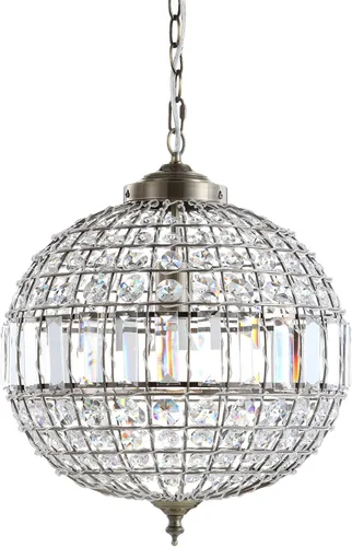 JONATHAN Y JYL6110B Georgina - Candelabro colgante LED de cristal/metal, glamuroso, contemporáneo, transicional, regulable, comedor, sala de estar,
