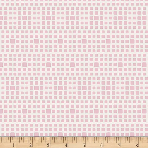 Art Gallery Fabrics Art Gallery - Tela tutú con elementos cuadrados, color rosa claro