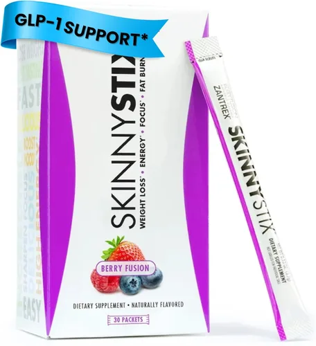 Miniatura 10 de SkinnyStix Berry Fusion GLP-1 Polvo de Apoyo para Bebida Energética, Apoyo Metabólico, Control del Apetito, Impulso de Energía Natural 15 Paquetes