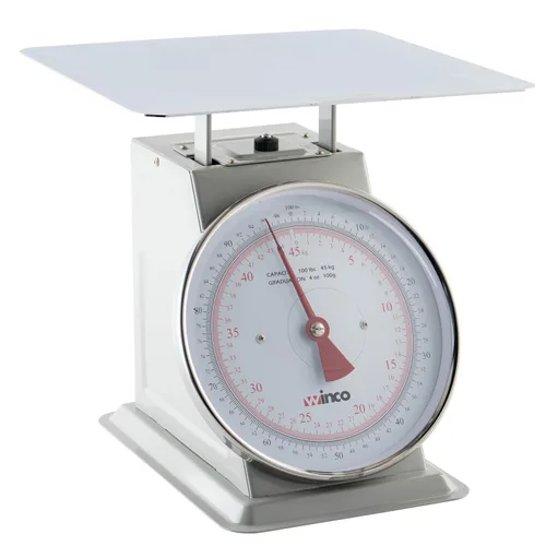 Miniatura 9 de Winco Escala de 40 libras/40.1 lbs con esfera de 8 pulgadas, mediana, blanca, acero