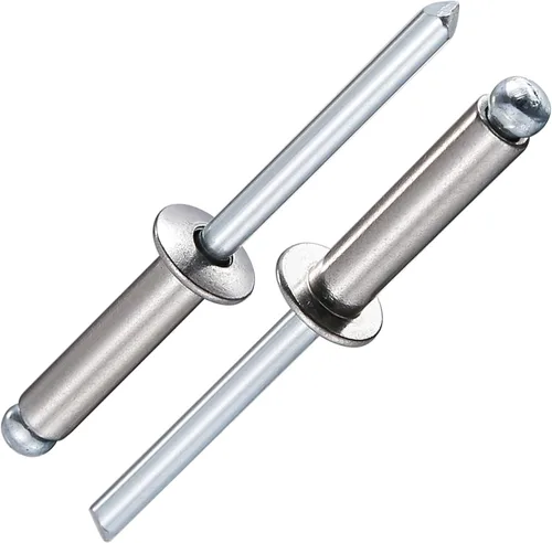Miniatura 17 de Wensilon (80 piezas) Juego de remaches ciegos profesionales negros de aluminio, juego de agarre de aluminio y mandril de acero