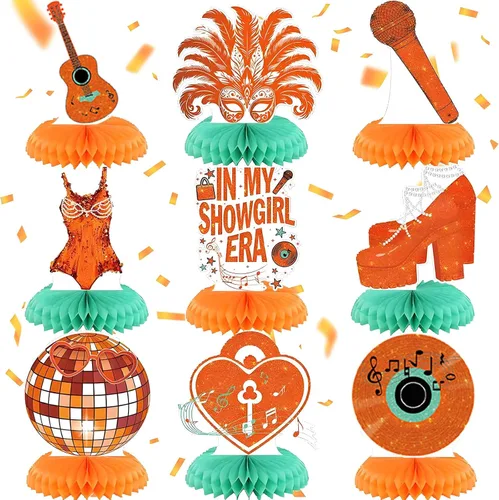 Miniatura 13 de Decoraciones para fiesta de cumpleaños de niña en My Showgirl Era, telón de fondo para fiesta de cumpleaños de Showgirl, decoración de fiesta