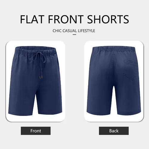 Miniatura 3 de Janmid Pantalones cortos de playa de verano con cordón de ajuste clásico para hombre