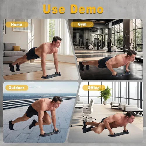 Miniatura 6 de HOTWAVE Push Up Board, Portable Pushup Board for Men, Foldable Push-up Board, Multifunctional Push Up Board-20 in 1 at Home Gym, Pushup Handles for