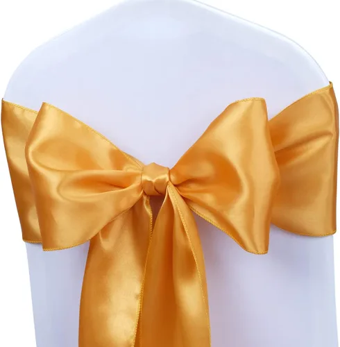 Miniatura 15 de Babenest Bandas de satén para silla, 50 lazos mejorados para silla, lazos para bodas, banquetes, fiestas, Pascua, Navidad, baby shower, decoración