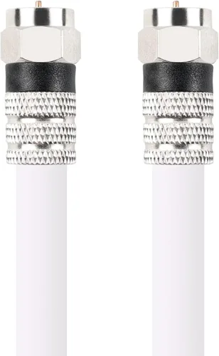 Miniatura 7 de Postta Cable coaxial digital (6 pies) Cable RG6 negro blindado cuádruple con conectores F-macho