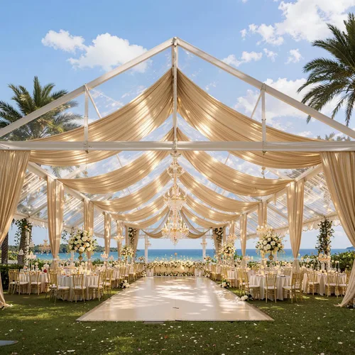 Miniatura 27 de Cortina de techo beige de 10 x 40 pies para fiestas de boda – 2 paneles sin arrugas de 40 pies de largo cortinas drapeadas para bodas, cumpleaños