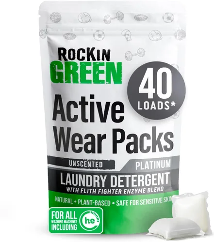 Miniatura 12 de Detergente para ropa Rockin' Green, Detergente en polvo para ropa a base de plantas, Detergente para ropa totalmente natural, Combate el olor vegano