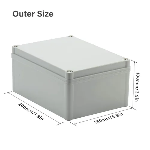 Miniatura 4 de Inkbird Plus Caja de conexiones de plástico, IP67 a prueba de polvo e impermeable, caja de bricolaje duradera para proyectos eléctricos, 8 x 6 x 4