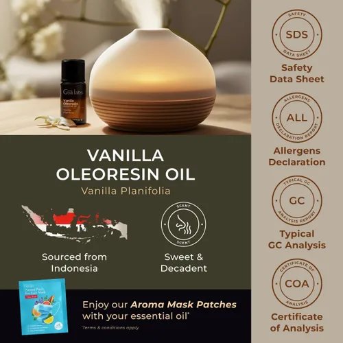 Miniatura 6 de Gya Labs - Aceite esencial de vainilla oleorresina para aliviar el estrés, relajación, sueño, aceite de vainilla francesa dulce para mayor