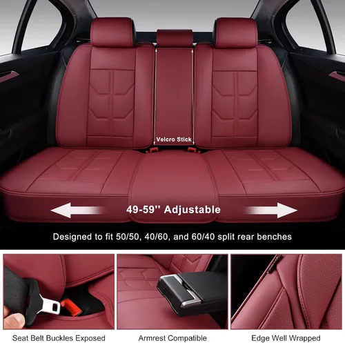 Miniatura 5 de BWTJF Fundas de asiento de automóvil gris, juego completo, fundas universales delanteras y traseras para automóviles, protectores impermeables