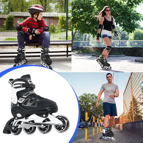 Miniatura 5 de MammyGol Patines en línea para adultos para hombres y mujeres, rodillos con cuchillas con rodamientos de acero al carbono, freno TPR, malla 3D