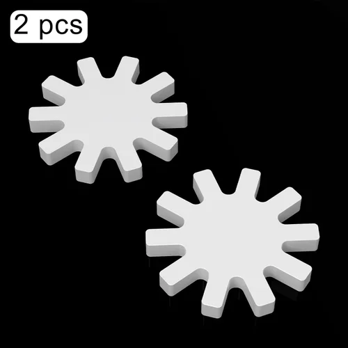 Miniatura 4 de stonylab Juego de 2 barras de agitación magnéticas tipo engranaje, 2.36 pulgadas x 0.28 pulgadas, barras de agitación blancas recubiertas de PTFE
