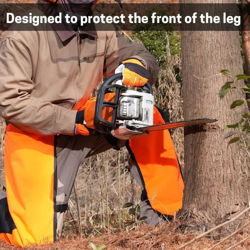 Miniatura 7 de Chaparreras para motosierra con delantal de 8 capas para hombres/mujeres leñadores trabajadores forestales pantalones protectores para motosierra