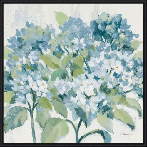 Miniatura 7 de Amanti Art Silvia Vassileva - Lienzo enmarcado para pared, 30 x 30 pulgadas, diseño romántico de hortensias azules, lienzo enmarcado para pared