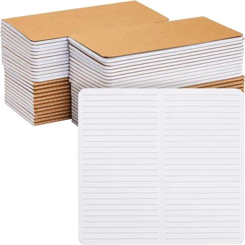 Miniatura 9 de Paper Junkie Cuadernos para la escuela, 4.3 x 8.2 pulgadas, marrón kraft, paquete de 48 cuadernos rayados, diarios de papel kraft para tomar notas