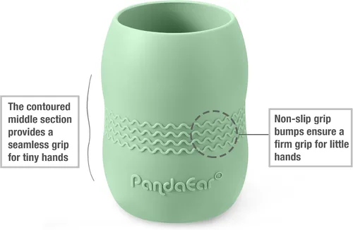Miniatura 6 de PandaEar Juego de alimentación de silicona para bebés de 6 a 12 meses Suministros de destete LED - Babero + plato con ventosa + taza + cuencos