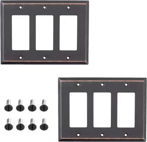 Placa de pared de acero plana, color bronce