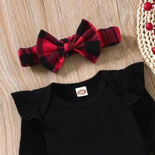 Miniatura 221 de Aalizzwell Conjunto de mameluco acanalado para bebé recién nacido prematuro para otoño e invierno