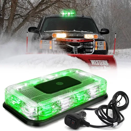 Miniatura 7 de Barra de luces estroboscópicas LED roja y azul de 12 pulgadas para techo, 72 LED, magnética, mini luz de advertencia de emergencia para vehículos