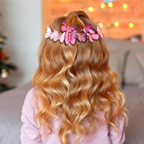 Miniatura 6 de Boao 18 Piezas Pinzas para el Cabello de Mariposa con Purpurina para Niñas Adolescentes Mujeres Accesorios para el Cabello (Estilo Vintage)