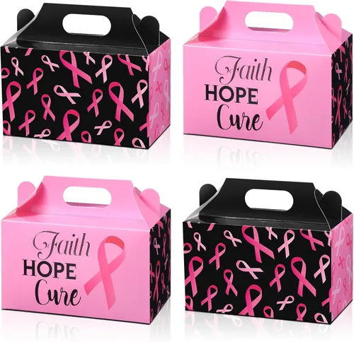 Pasimy 24 cajas de regalo de concientización sobre el cáncer de mama, cajas de regalo de cinta rosa, cajas de regalo para mujeres y niñas, regalos