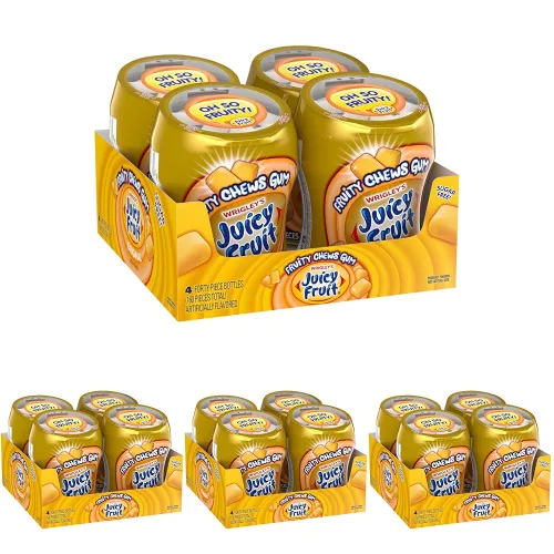 Miniatura 10 de Juicy Fruit Gum Goma de mascar original de burbujas, 5 unidades (paquete de 18)