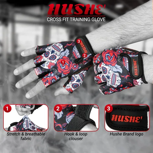 Miniatura 6 de Hushe' Guantes de levantamiento de pesas, guantes de entrenamiento, guantes de gimnasio, guantes de ciclismo para mujeres, para gimnasio, fitness