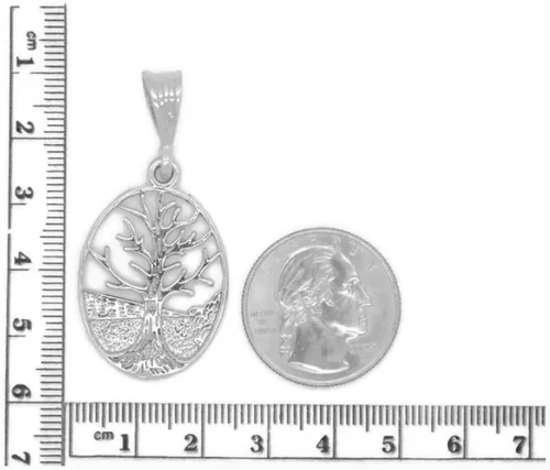 Miniatura 4 de Tree of Life Medallon .925 Sterling Silver