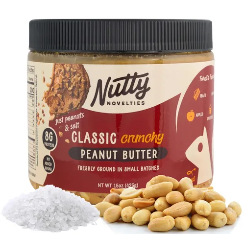 Miniatura 15 de Nutty Novelties Mantequilla de maní, alta en proteínas, baja en azúcar, mantequilla de maní saludable, mantequilla de maní completamente natural