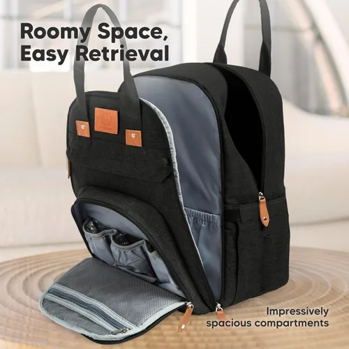 Miniatura 2 de Mochila de Pañales KeaBabies - Gran Bolso de Pañales para Bebé con Cambiador, para Niño, Niña, Mochila de Viaje para Mamá y Papá, Impermeable