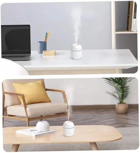 Miniatura 4 de Mini humidificador de 2 modos recargable portátil pequeño humidificador con apagado automático para dormitorio, coche, oficina, plantas, viajes