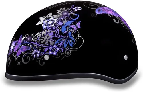 Miniatura 2 de Daytona Helmets - Medio casco de motocicleta con diseño de calavera y huesos cruzados – Aprobado DOT [Gráficos]