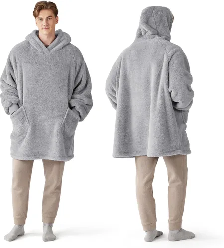Miniatura 24 de Bedsure Manta con capucha portátil, regalos para el Día de la Madre para mujeres, sudadera con capucha cálida y acogedora para mujeres y hombres