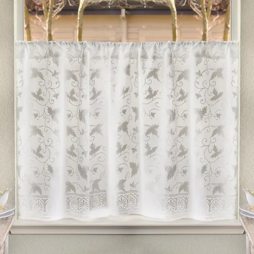 Miniatura 19 de Saffron Marigold Cortinas de Algodón de Media Cocina para Ventanas Pequeñas, Baño y Café Estampadas a Mano con Bloque Moonlit Taj - Diseño Bohemio