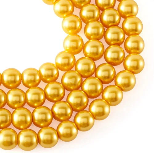 Miniatura 29 de KISSITTY 105 unids/hebra Burly Wood Satin Luster Glass Round Pearl Spacer Bead Loose Beads 0.315 in para bricolaje joyería artesanía 31.4
