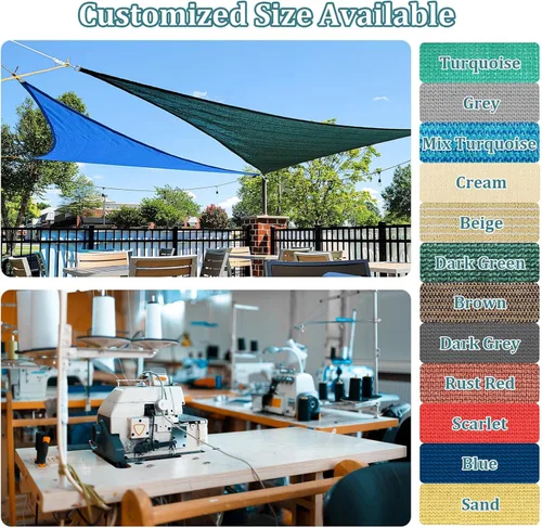 Miniatura 2 de Shade&Beyond Toldo parasol personalizado de 06 x 10 pies, rectangular, con bloqueo UV, transpirable, curvo, para patio trasero, terraza, Negro