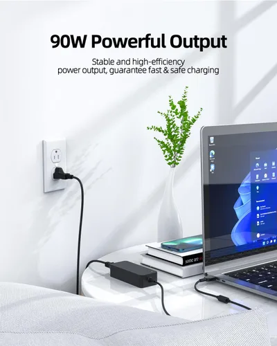 Miniatura 7 de Cargador de punta delgada de 90 W compatible con Lenovo Yoga 730-15IWL 730-15IKB 720-15IKB 720S-15IKB 720S Touch-15IKB, IdeaPad 330-17ICH 330-15ICH