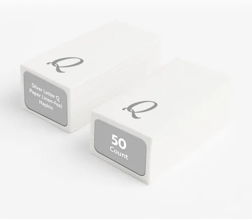 Miniatura 87 de Luxenap Toallas de invitado de tacto de lino de 15.8 X 7.9 pulgadas, 50 toallas de mano rayadas desechables - Letra dorada "S", fuente cursiva