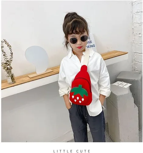 Miniatura 4 de Hiflyer Sling Bag Bolso de hombro Bolso de pecho, Mochila pequeña Bolsa de eslinga, Bolso Kawaii Mochila Kawaii Mochila Mochila Sling, Rojo Fresa