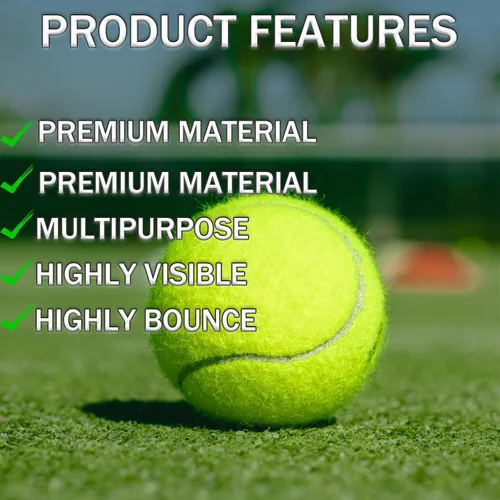 Miniatura 3 de SHYUJAJIE Pelotas de tenis, paquete de 6 pelotas de tenis de entrenamiento, pelotas de práctica de alta elasticidad para principiantes, pelotas