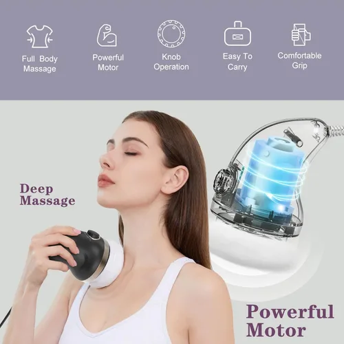Miniatura 2 de DS SAVORING Masajeador de celulitis de mano - Máquina para esculpir el cuerpo con drenaje linfático, estiramiento de la piel y función de masaje