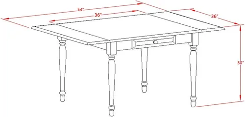 Miniatura 15 de East West Furniture MZDA5-MAH-12 - Juego de comedor de 5 piezas que consta de una mesa de cocina rectangular con gotas y 4 sillas Parson de tela