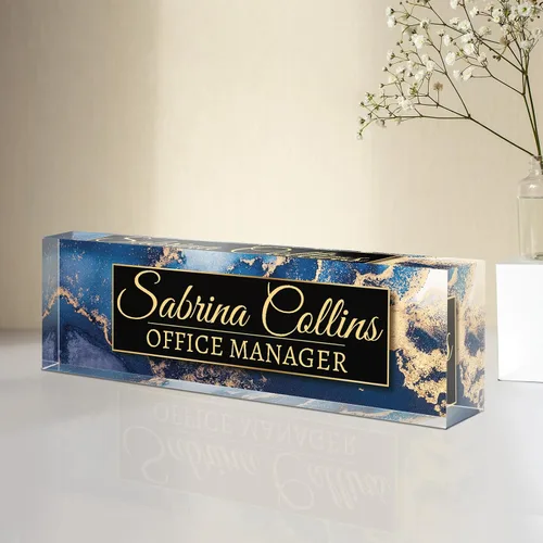 Miniatura 10 de Placa de nombre personalizada para escritorio, placa de nombre de escritorio personalizada, regalos de agradecimiento a los empleados, accesorios