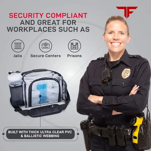 Miniatura 4 de ThinkFit Bolsa de almuerzo transparente con 6 recipientes para preparación de comidas - Sin BPA, reutilizable, apta para microondas + congelador