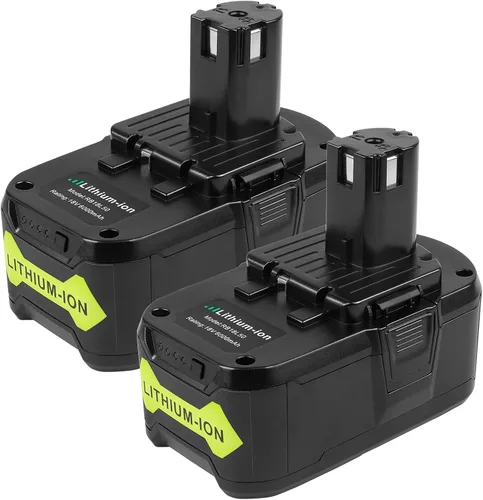 ARyee Paquete de 2 baterías de 18 V, 6.0 Ah, repuesto para herramientas inalámbricas Ryobi P107 P108 P109, batería de iones de litio para