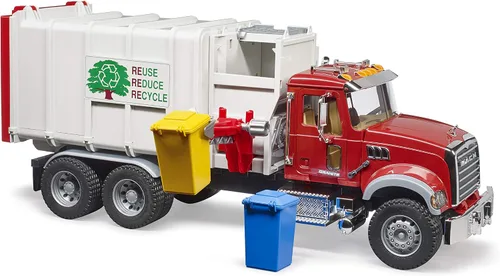 Miniatura 7 de Bruder 02811 Mack Granite Camión de Basura de Carga Lateral